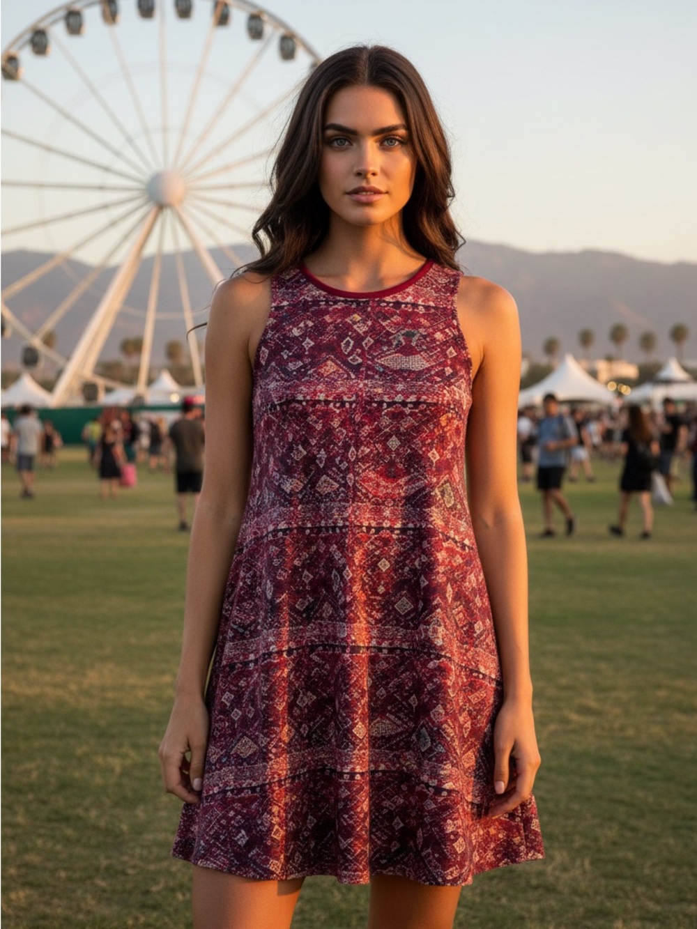 Julian Taylor New York Sleeveless Printed Fit & Flare Dress Size M